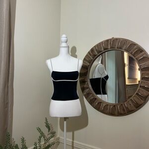 Princess Polly Madenwell Contrast Black Tube Top